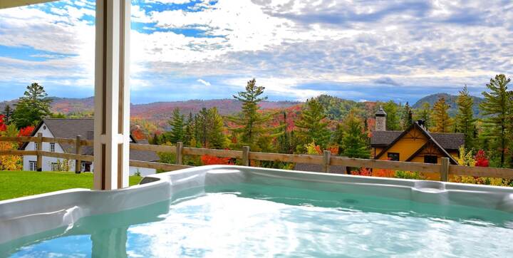Private hot tubs jacuzzi cottage to rent all included Lanaudiere